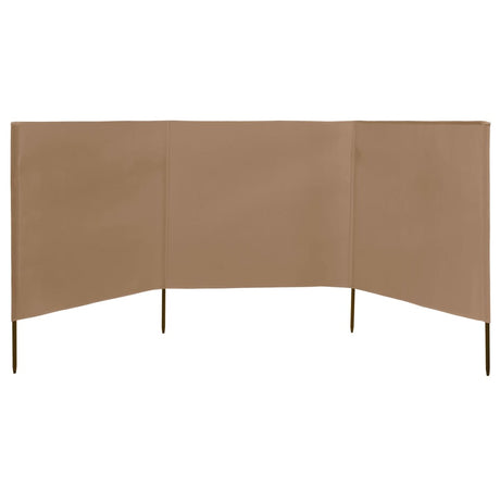 Vidaxl windscherm 3-panelen 400x120 cm stof taupe