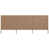 Vidaxl windscherm 3-panelen 400x120 cm stof taupe