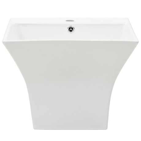 Vidaxl wasbak wandgemonteerd 500x450x410 mm keramiek wit