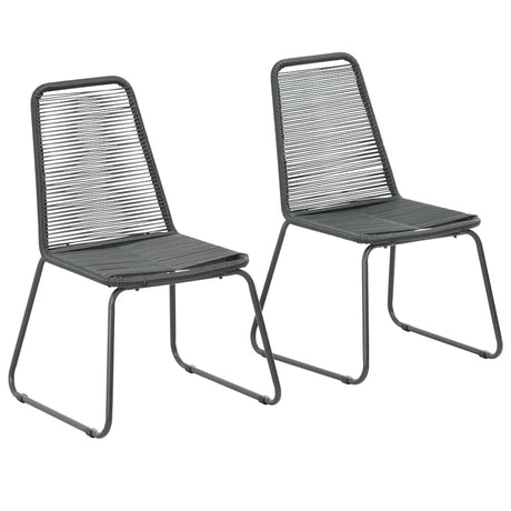Vidaxl tuinstoelen 2 st poly rattan zwart