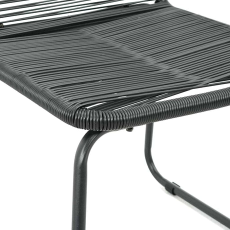 Vidaxl tuinstoelen 2 st poly rattan zwart
