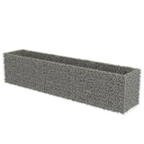 VidaXL Gabion plantenbak verhoogd 450x90x100 cm gegalvaniseerd staal