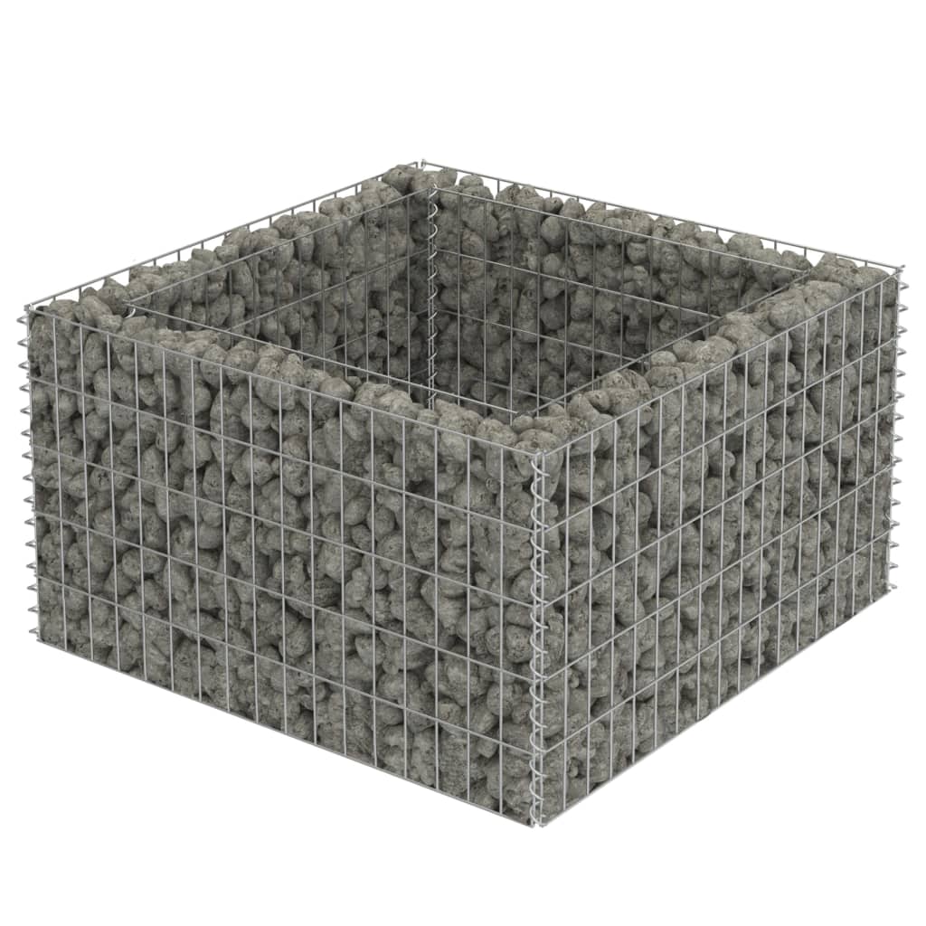 Vidaxl gabion plantenbak verhoogd 90x90x50 cm gegalvaniseerd staal