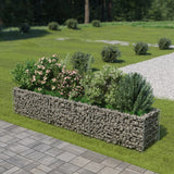 Vidaxl gabion plantenbak verhoogd 270x50x50 cm gegalvaniseerd staal