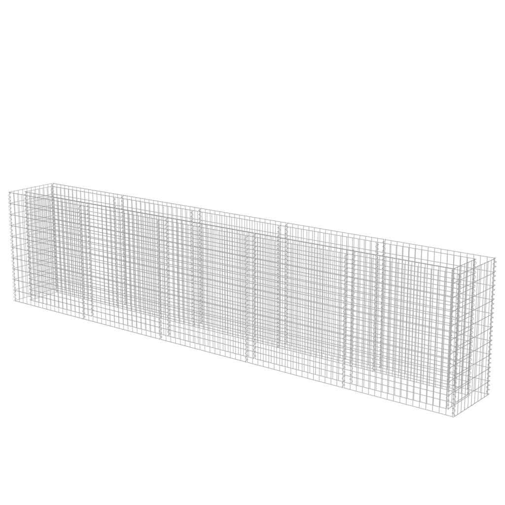 VidaXL Gabion plantenbak verhoogd 450x50x100 cm gegalvaniseerd staal