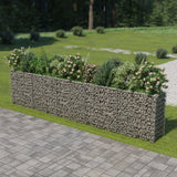 VidaXL Gabion plantenbak verhoogd 450x50x100 cm gegalvaniseerd staal