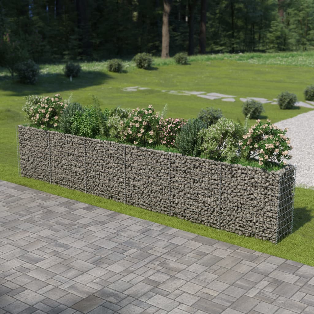 VidaXL Gabion plantenbak verhoogd 540x50x100 cm gegalvaniseerd staal