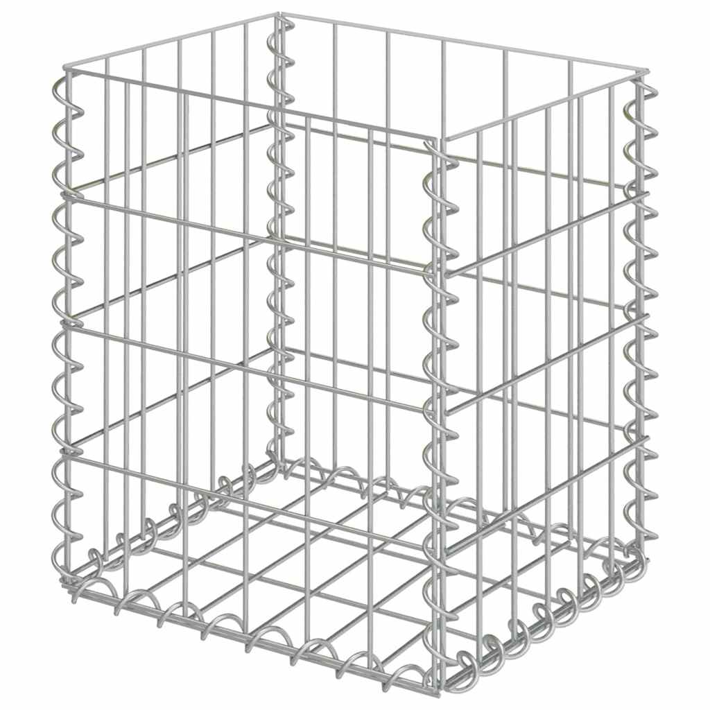 Vidaxl schanskorven 2 st 30x30x40 cm gegalvaniseerd staal
