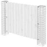 Vidaxl afrasteringspaal 2 pcs zilver 20 x 20 x 190 cm metaal