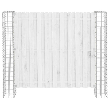 Vidaxl afrasteringspaal 2 pcs zilver 20 x 20 x 190 cm metaal