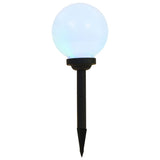 Vidaxl led-solarlampen rond 20 cm rgb 3 st