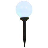 Vidaxl led-solarlampen rond 20 cm rgb 3 st