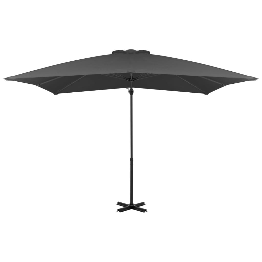 VidaXL Zweefparasol met aluminium paal 250x250 cm antracietkleurig