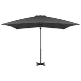 Vidaxl zweefparasol met aluminium paal 250x250 cm antracietkleurig