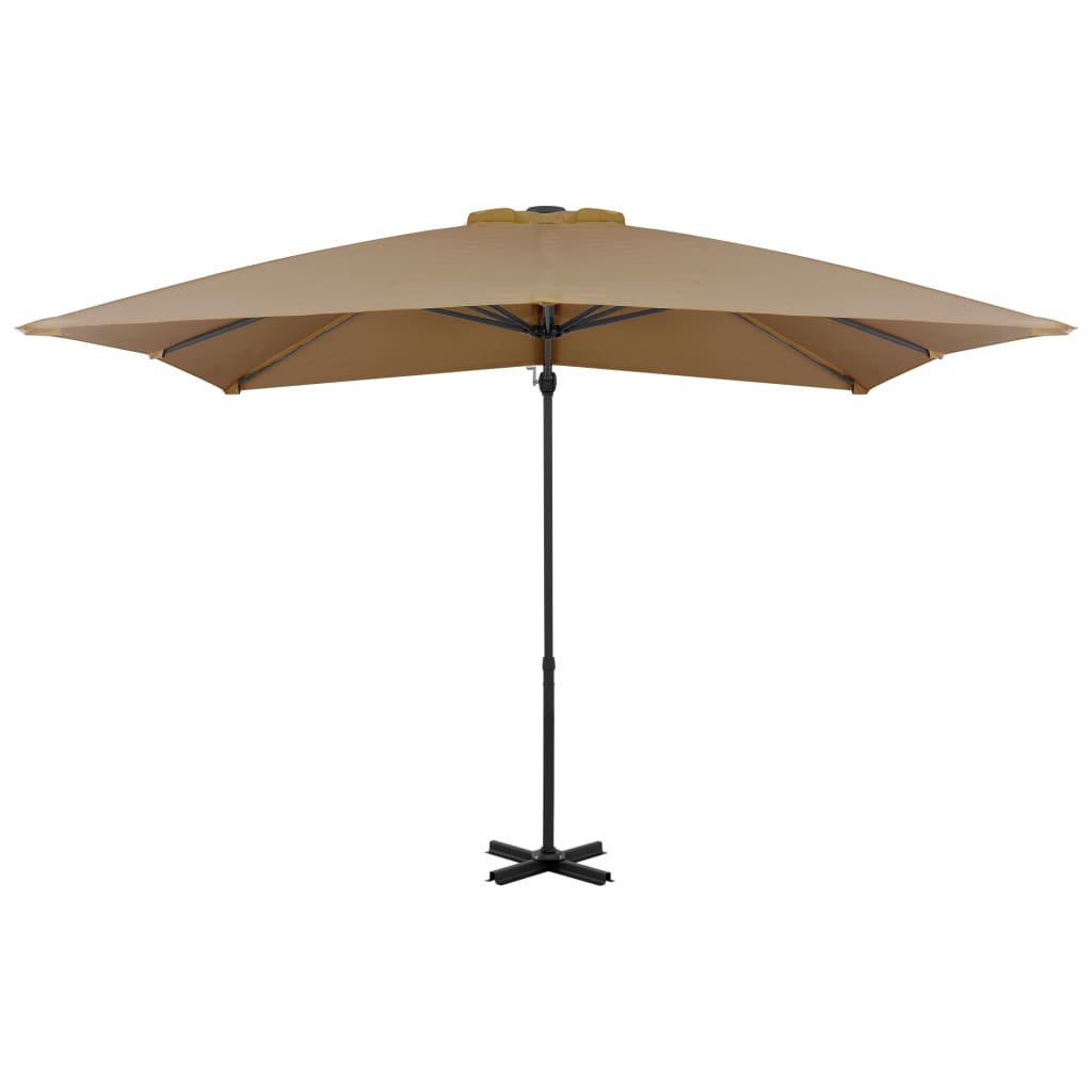 VidaXL Zweefparasol met aluminium paal 250x250 cm taupe