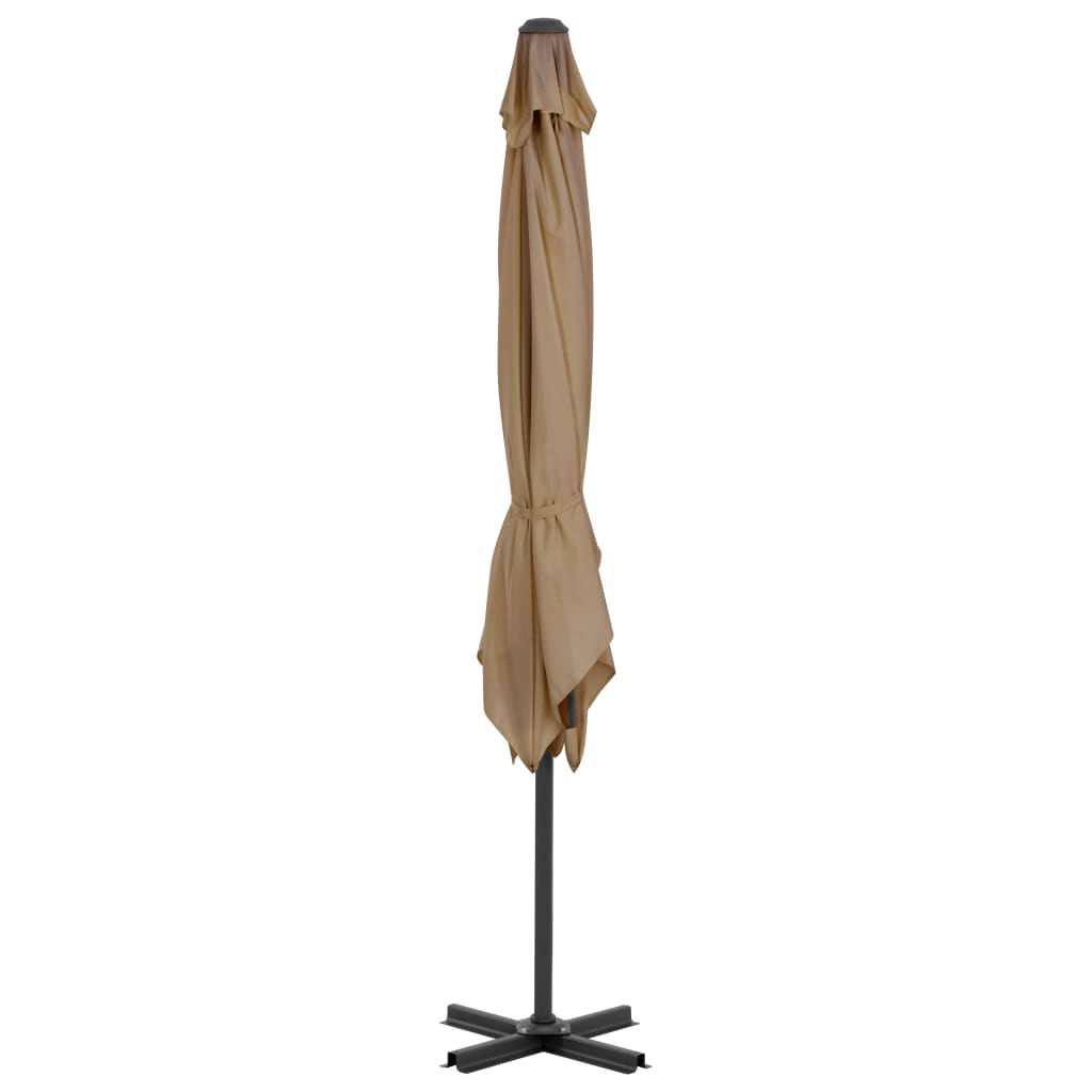 VidaXL Zweefparasol met aluminium paal 250x250 cm taupe