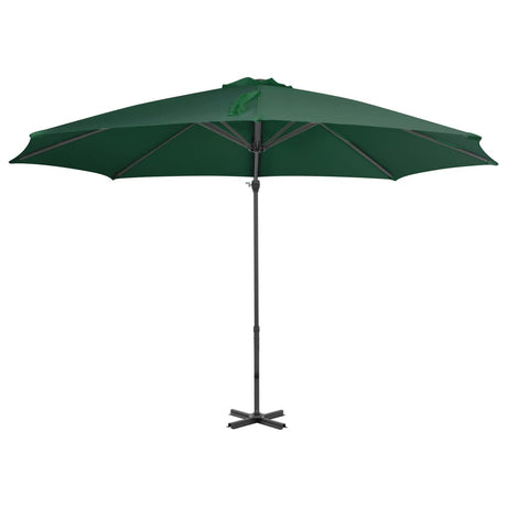 VidaXL Zweefparasol met aluminium paal 300 cm groen