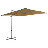 VidaXL Zweefparasol met stalen paal 250x250 cm taupe