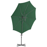 Vidaxl zweefparasol met stalen paal 300 cm groen