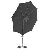 VidaXL Zweefparasol met stalen paal 300 cm antracietkleurig