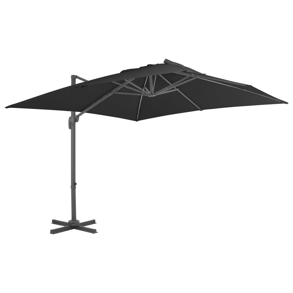 VidaXL Zweefparasol met aluminium paal 300x300 cm antraciet