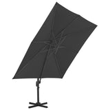 VidaXL Zweefparasol met aluminium paal 300x300 cm antraciet