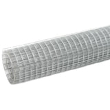Vidaxl kippengaas 25x1,5 m gegalvaniseerd staal zilverkleurig