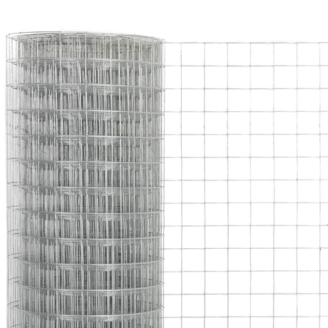 Vidaxl kippengaas 25x1,5 m gegalvaniseerd staal zilverkleurig