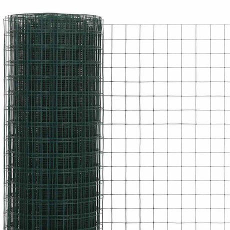 Vidaxl kippengaas 10x0,5 m staal met pvc coating groen