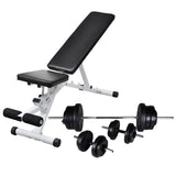 VidaXL Trainingsbank met halterset 60,5 kg