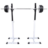 VidaXL Halter- squatrek met halterset 30,5 kg