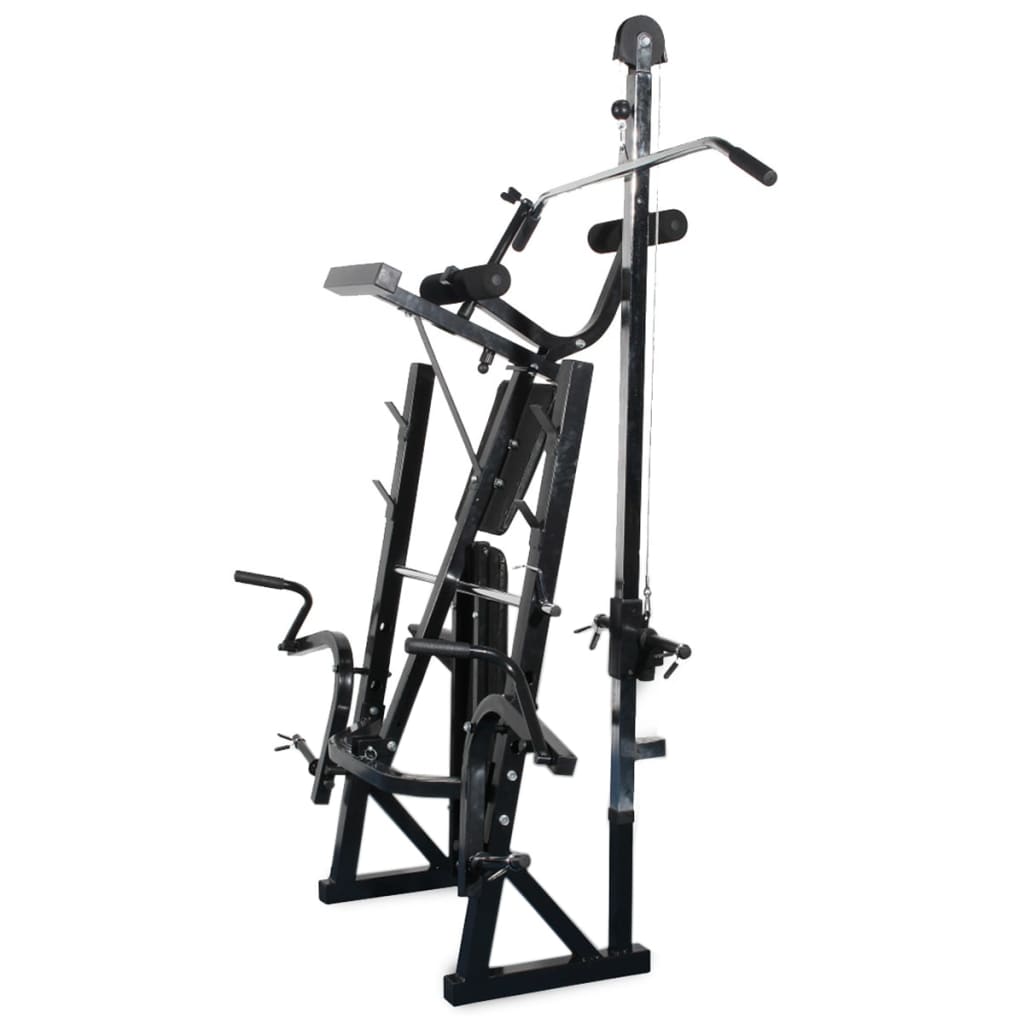 VidaXL Trainingsbank met gewichtenrek en halterset 30,5 kg