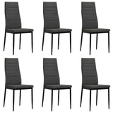 Vidaxl eetkamerstoelen 6 st stof donkergrijs