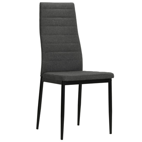 Vidaxl eetkamerstoelen 6 st stof donkergrijs