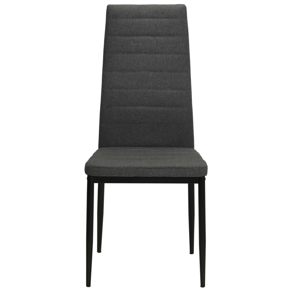 Vidaxl eetkamerstoelen 6 st stof donkergrijs