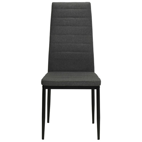 Vidaxl eetkamerstoelen 6 st stof donkergrijs