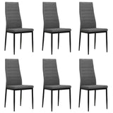 Vidaxl eetkamerstoelen 6 st stof lichtgrijs