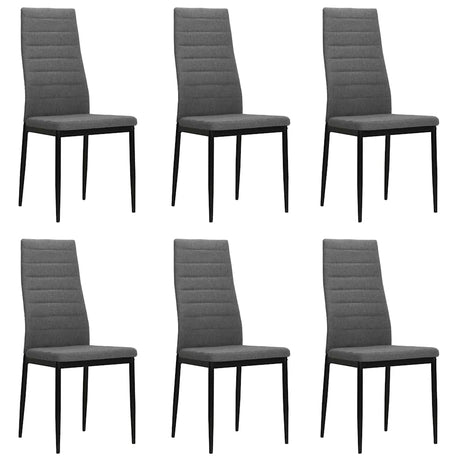 Vidaxl eetkamerstoelen 6 st stof lichtgrijs