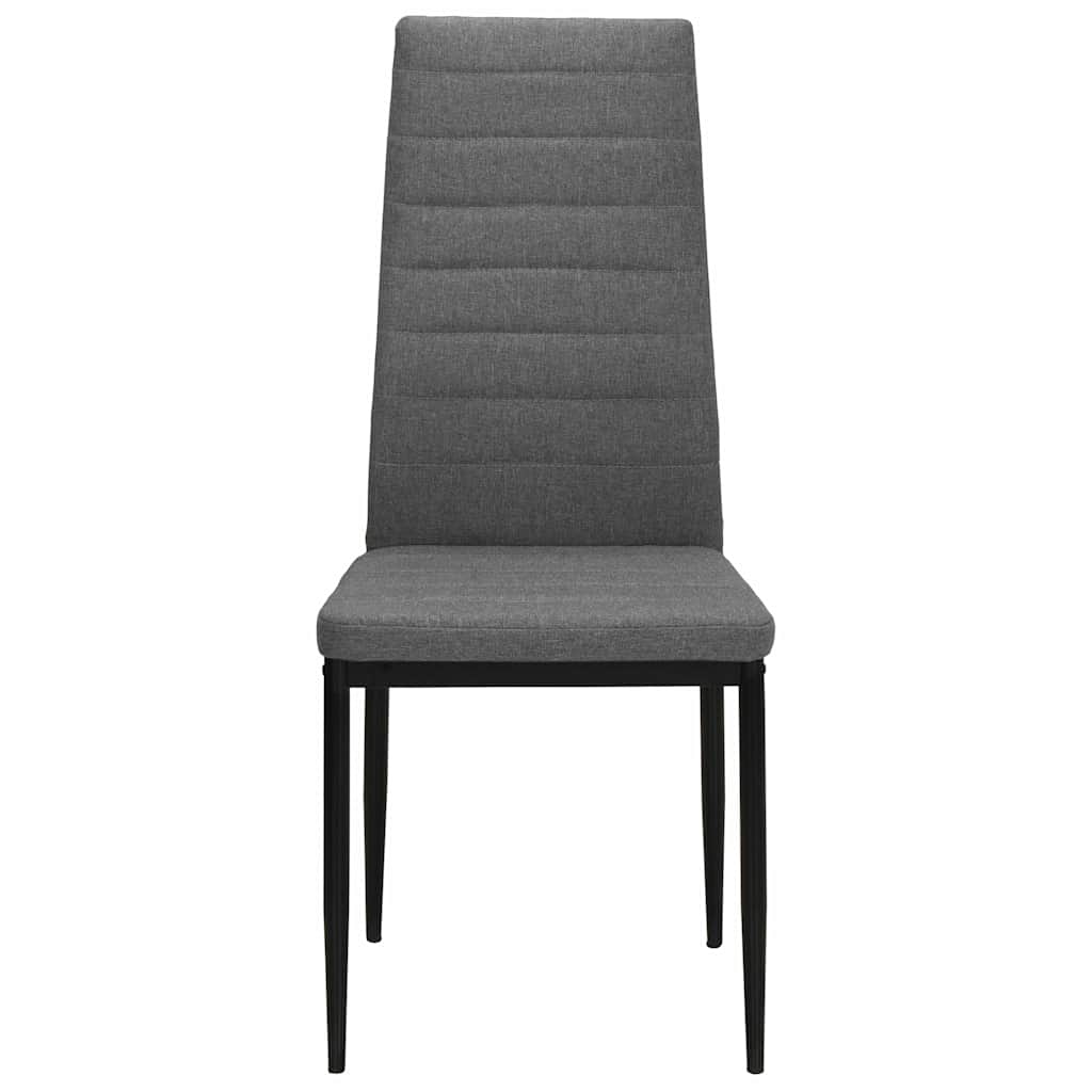 Vidaxl eetkamerstoelen 6 st stof lichtgrijs