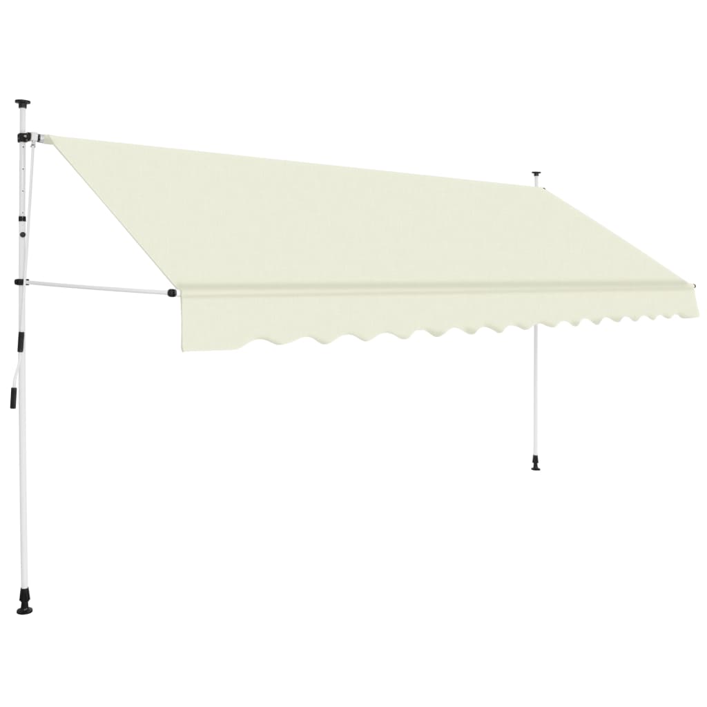 Vidaxl luifel handmatig uittrekbaar 350 cm crème