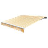 Vidaxl luifeldoek 500x300 cm canvas oranje en wit