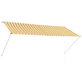 Vidaxl luifel uittrekbaar 300x150 cm geel en wit
