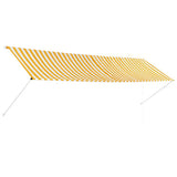 Vidaxl luifel uittrekbaar 400x150 cm geel en wit