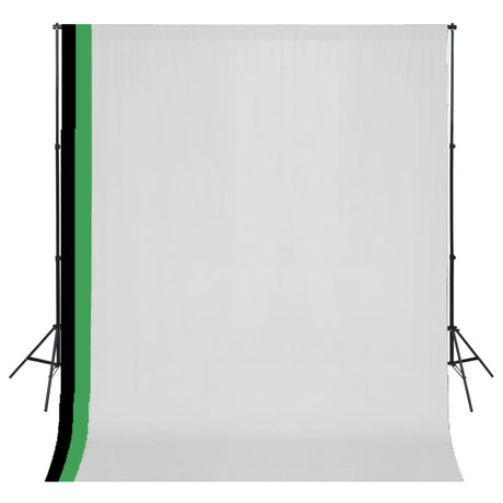 Vidaxl fotostudioset met 3 katoenen achtergronden en frame 3x3 m