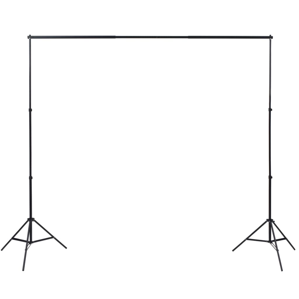 VidaXL Fotostudioset met 3 katoenen achtergronden en frame 3x6 m