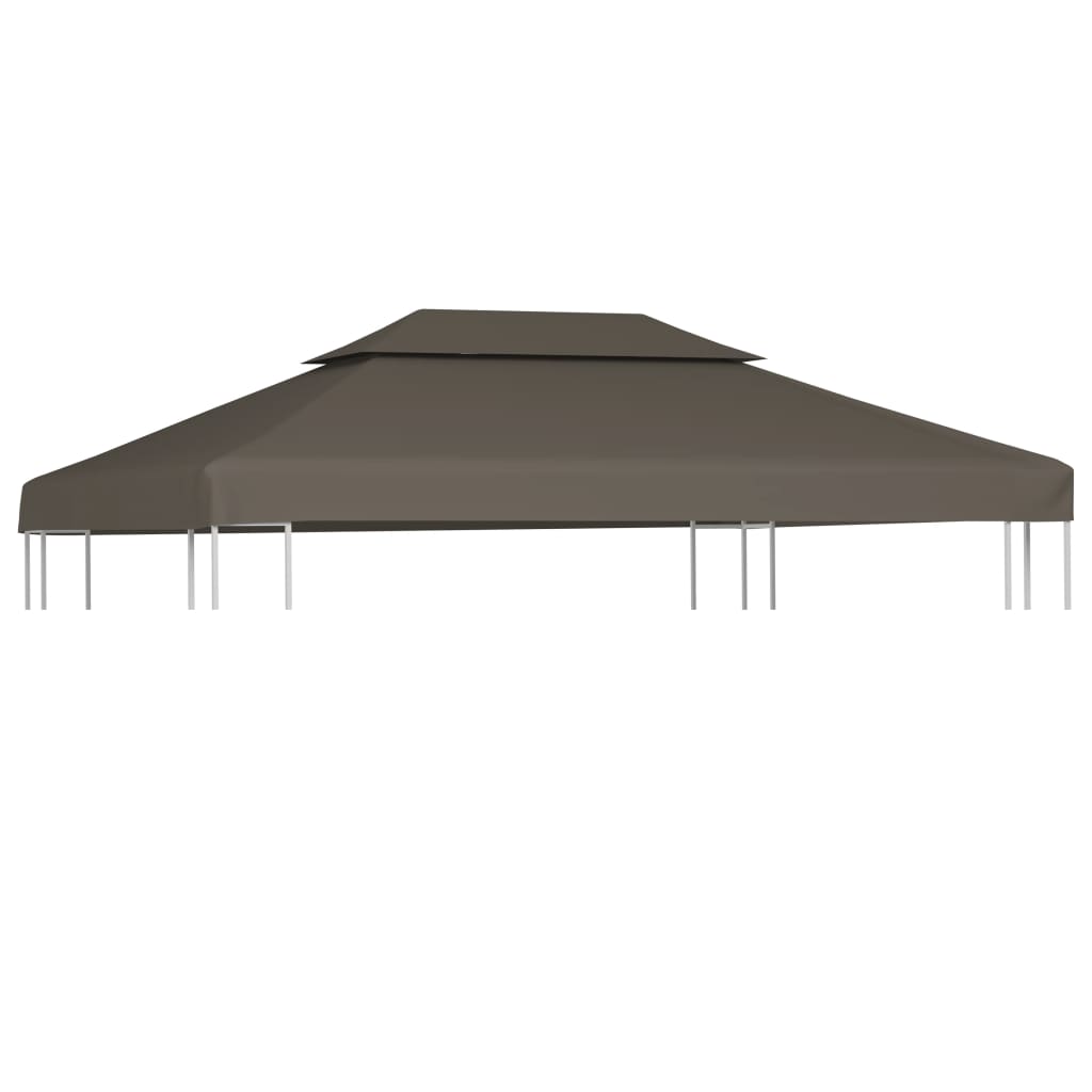 Vidaxl prieeldak 2-laags 4x3m 310 g m² taupe