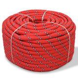 Vidaxl boot touw 8 mm 500 m polypropyleen rood