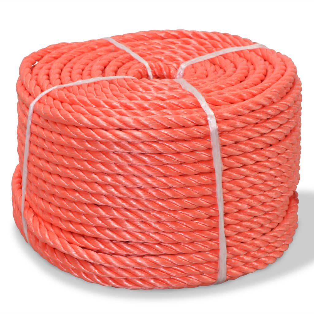 Vidaxl touw gedraaid 10 mm 250 m polypropyleen oranje