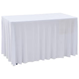 Vidaxl 2 st tafelhoezen stretch met rok 120x60,5x74 cm wit