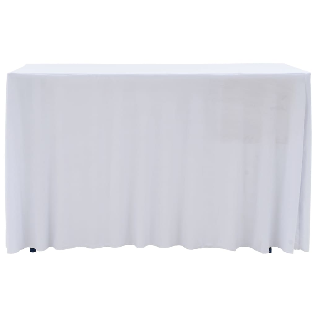 Vidaxl 2 st tafelhoezen stretch met rok 120x60,5x74 cm wit